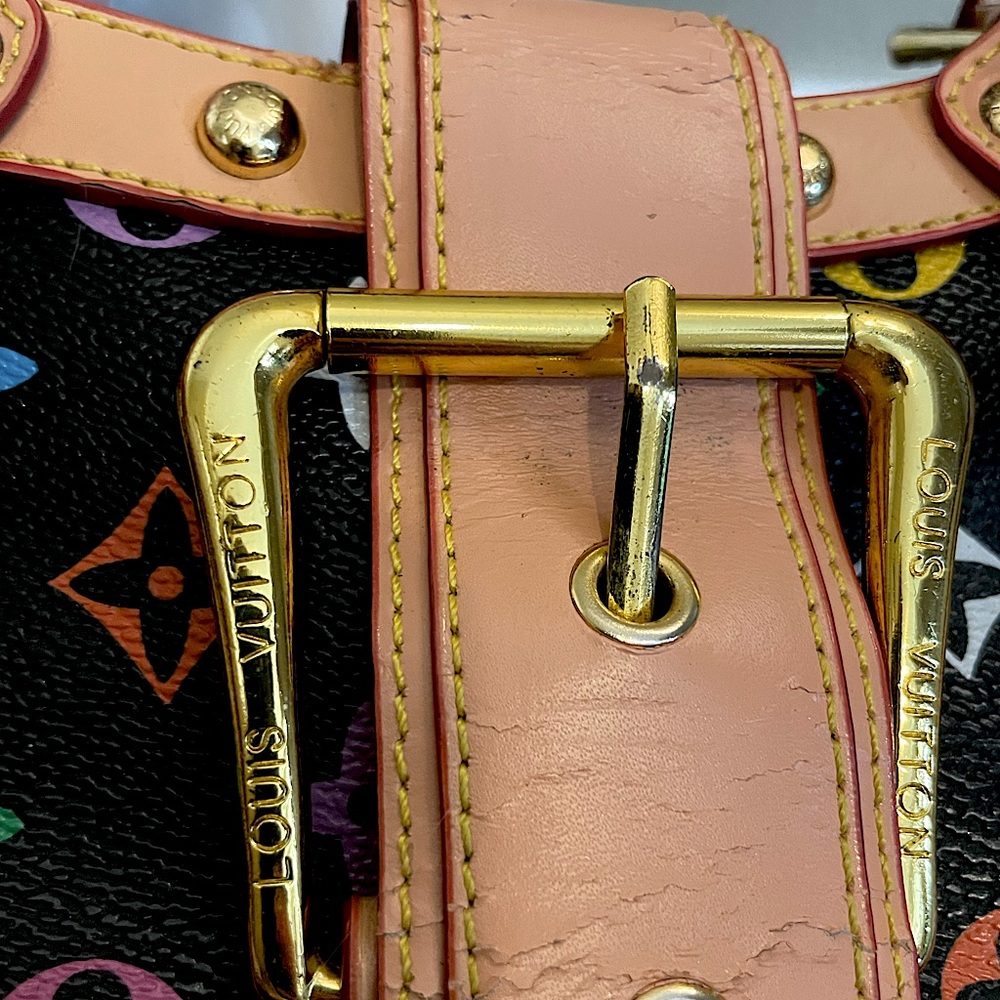 Louis Vuitton Theda Leather Black Monogram Multi Color Hand Bag (Vintage) - Picture 14 of 16